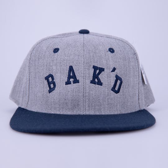 Bak'd - Bak'd Snapback Hat Collegiate (Navy Blue/Gray) - 1