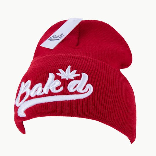 Bak'd - Bak'd Beanie Cursive (Red/White) - 1