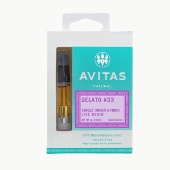 Avitas - Gelato #33 Live Resin Cartridge 1g - 1