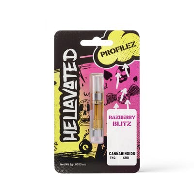 Hellavated - Raspberry Blitz Vape Cart 1g - 1