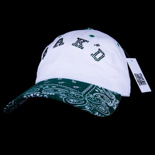 Bak'd - Bak'd Strapback Paisley Bedazzled Hat Collegiate (Green) - 1