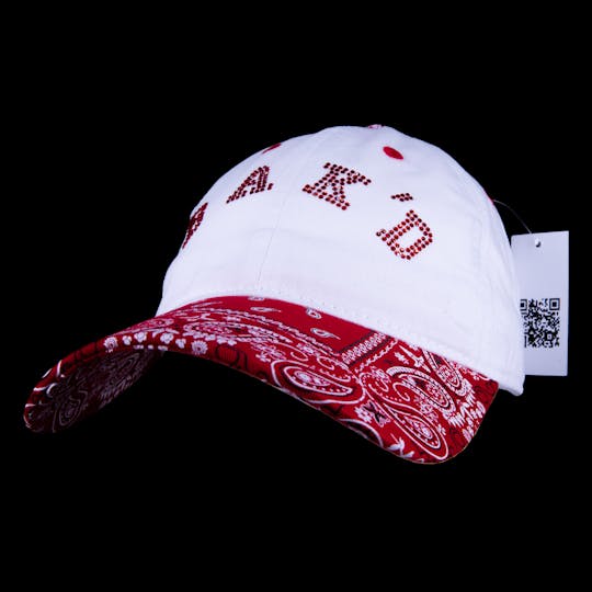 Bak'd - Bak'd Strapback Paisley Bedazzled Hat Collegiate (Red) - 1