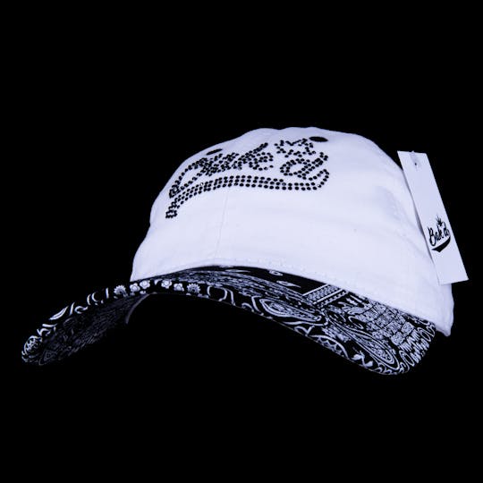 Bak'd - Bak'd Strapback Paisley Bedazzled Hat Cursive (Black) - 1