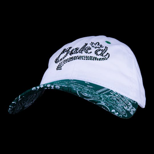 Bak'd - Bak'd Strapback Paisley Bedazzled Hat Cursive (Green) - 1