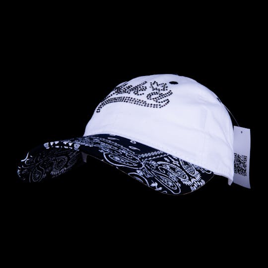 Bak'd - Bak'd Strapback Paisley Bedazzled Hat Cursive (Navy) - 1