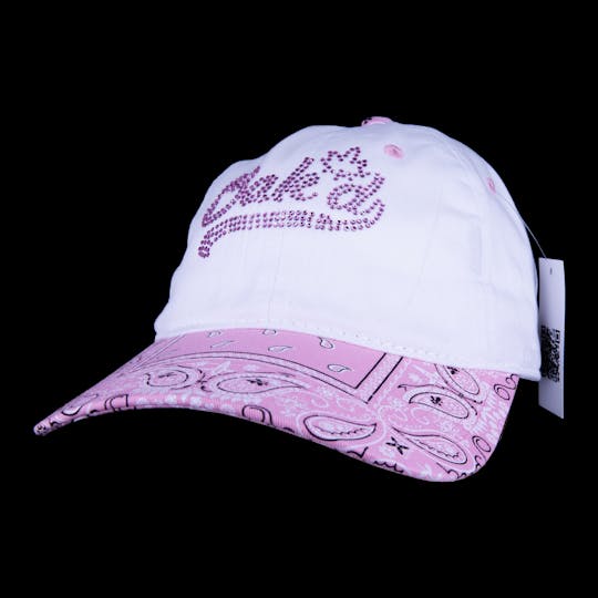 Bak'd - Bak'd Strapback Paisley Bedazzled Hat Cursive (Pink) - 1
