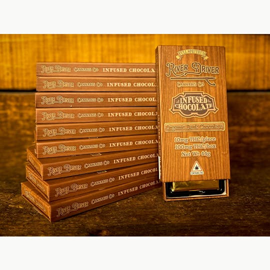 River Driver Cannabis Co - Dark Chocolate Bar (100mg) Organic 72% Cacao - 1