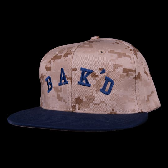 Bak'd - Bak'd Snapback Digital Camo Collegiate Hat (Navy) - 1