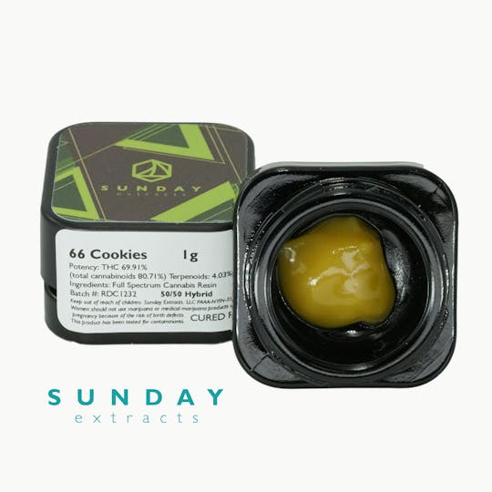 Sunday Extracts - 1g Concentrate 66 Cookies - 1