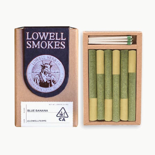 Lowell Herb Co. - Lowell Smokes | 3.5g Single Strain Pre-Roll Pack | Blue Banana - 1