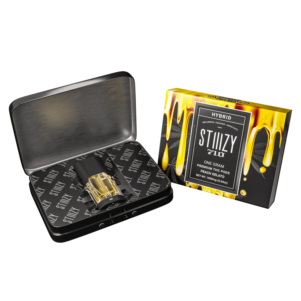 STIIIZY - Vape Cartridge - PEACH GELATO 1G 710 Premium THC Pod - STIIIZY - 1