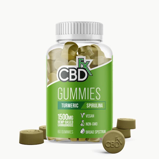 CBDfx - CBD Gummies with Turmeric and Spirulina 1500mg - 1