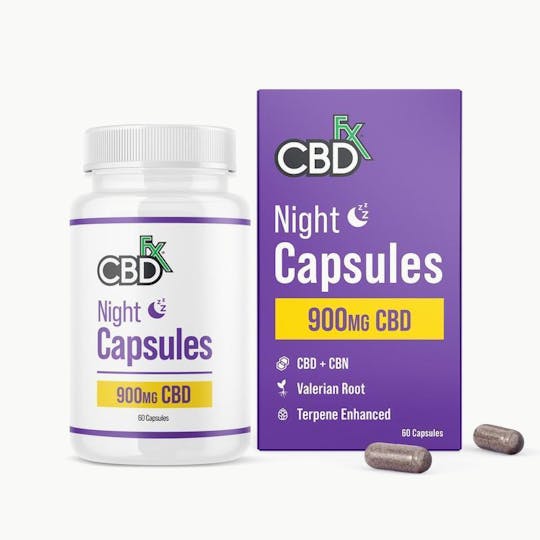 CBDfx - CBD + CBN Night Capsules For Sleep 900mg - 1