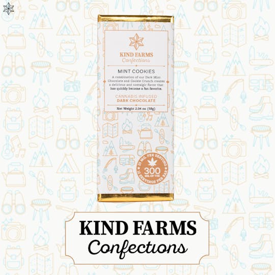 Kind Farms Reserve - Dark Mint Cookies Bar 300mg THC - Kind Farms Confections - 1