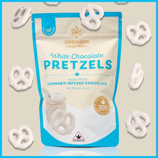 Kind Farms Reserve - White Chocolate Covered Pretzels 300mg THC - Kind Farms Confections - 1