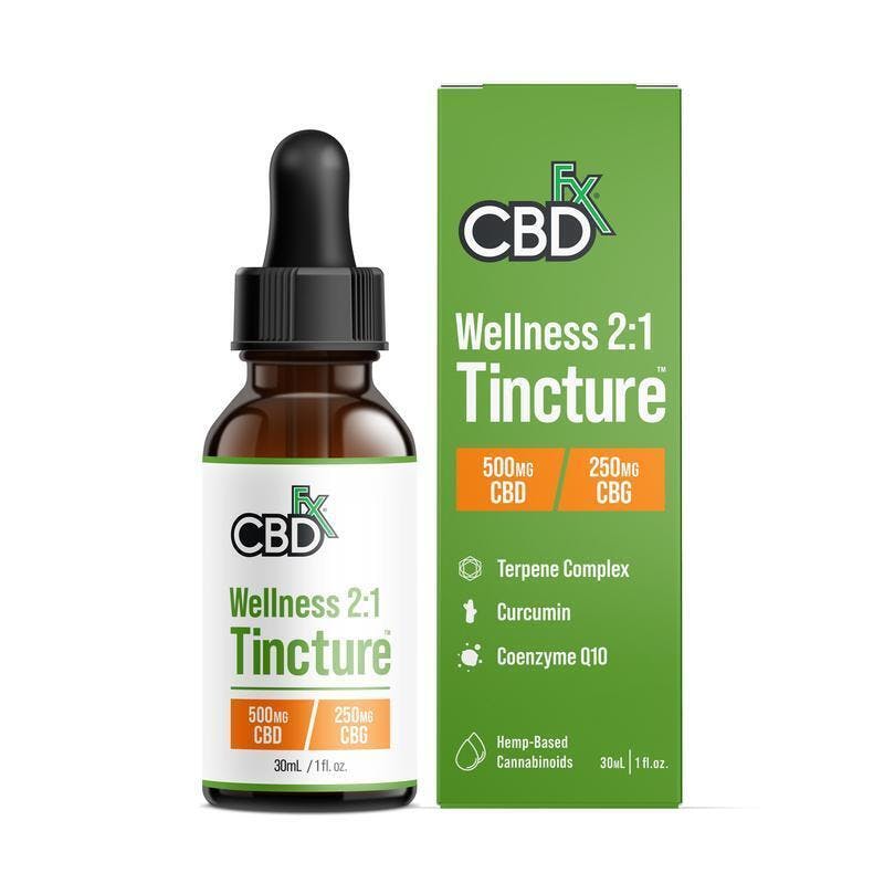 CBDfx - CBD + CBG Oil Wellness Tincture 500mg - 1