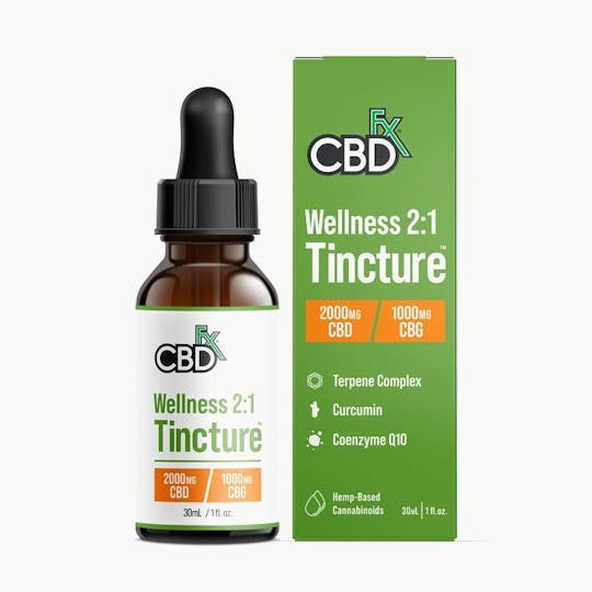 CBDfx - CBD + CBG Oil Wellness Tincture 2000mg - 1