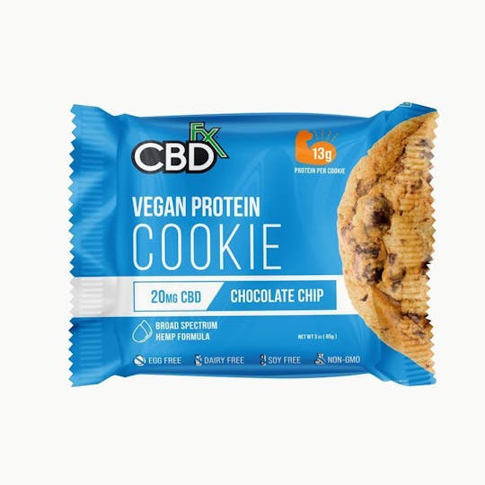 CBDfx - CBD Vegan Protein Cookie - Chocolate Chip - 1