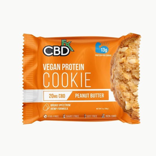CBDfx - CBD Vegan Protein Cookie - Peanut Butter - 1