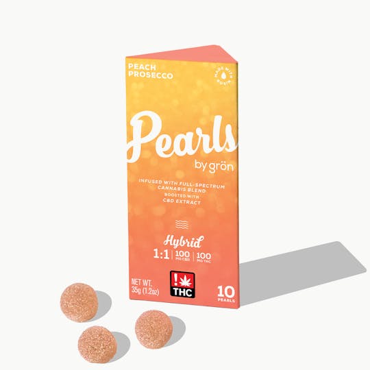 Grön Edibles - Grön 1:1 Peach Prosecco Pearls – Hybrid - 1