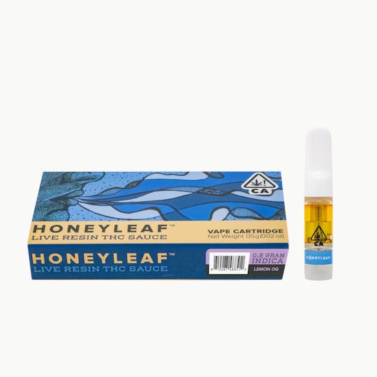 Honeyleaf - LEMON OG - .5G LIVE RESIN CARTRIDGE - INDICA - 1