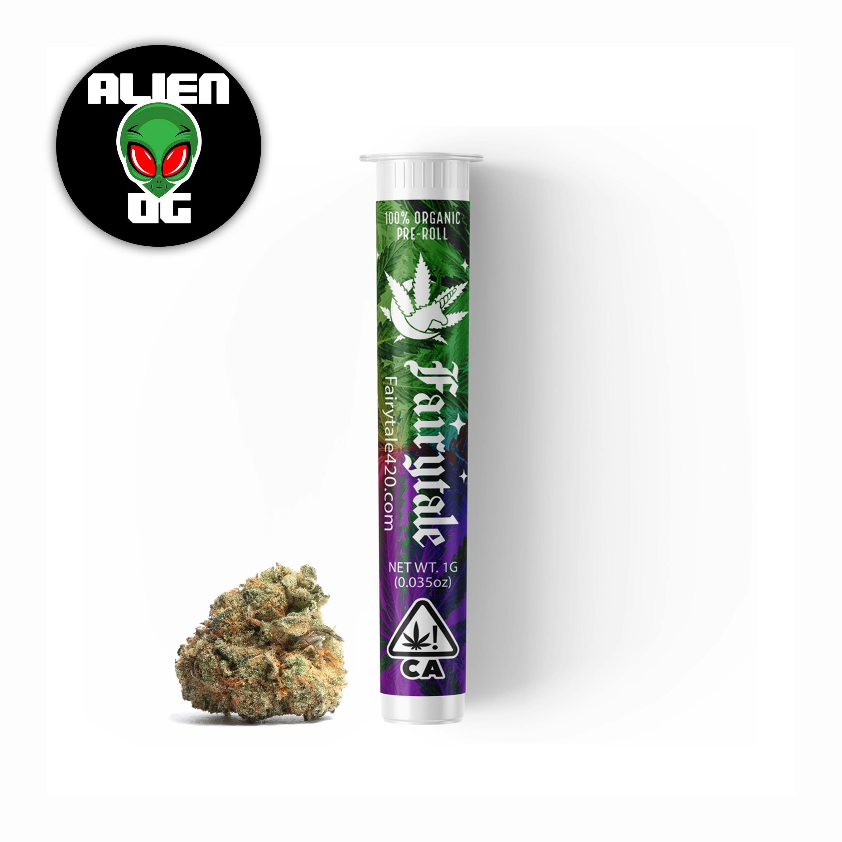 Fairytale - FAIRYTALE | 1 Gram Premium Pre-roll "Alien OG" (INDICA) 28% THC - 1