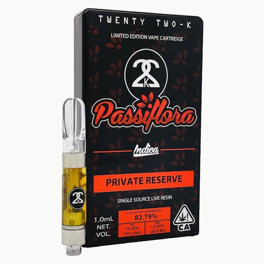 Twenty Two K / 22k - 22K x Passiflora - Private Reserve - 1.0ml Cartrige - 1