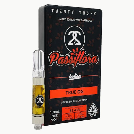 Twenty Two K / 22k - 22K x Passiflora - True OG - 1.0ml Cartrige - 1