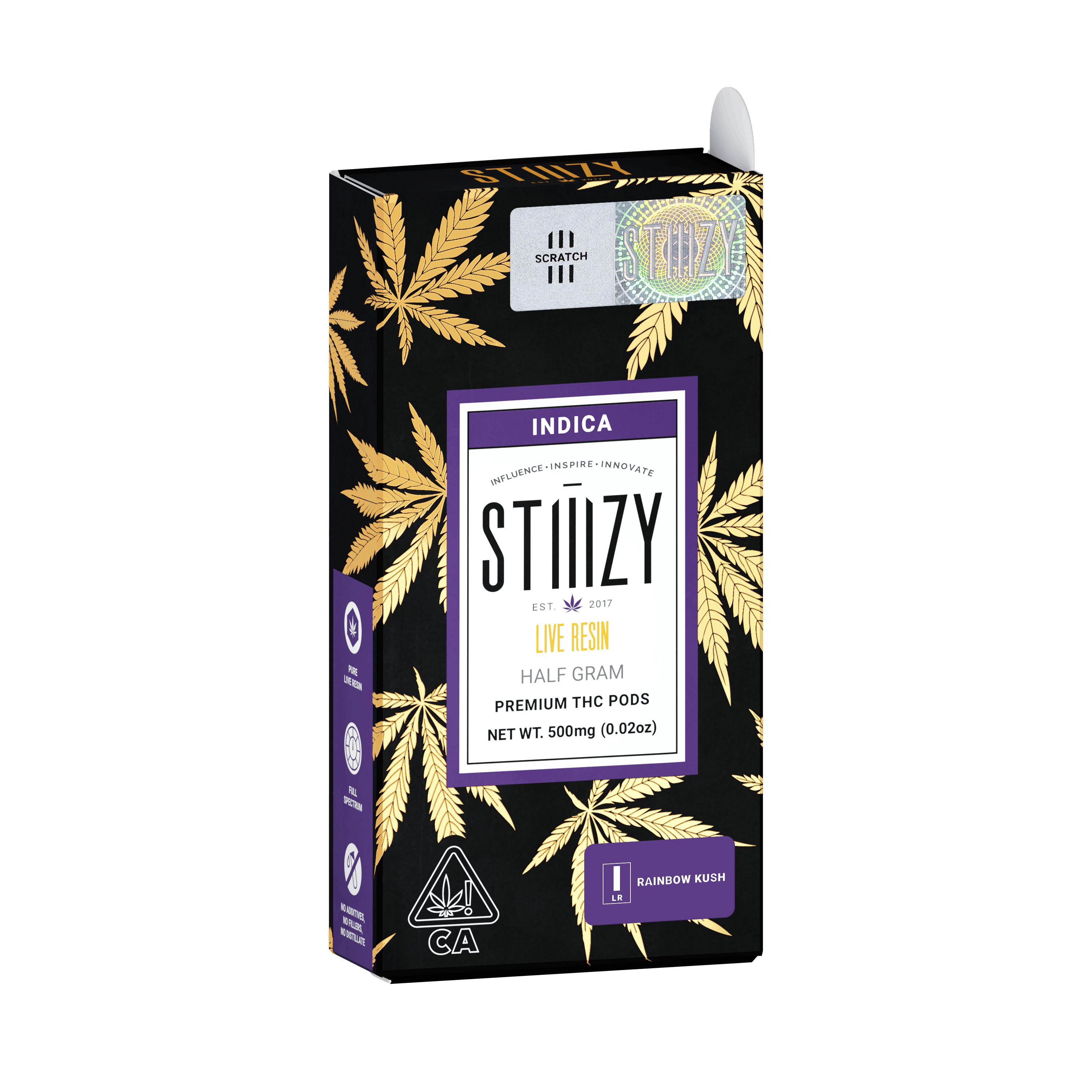 STIIIZY - Vape Cartridge - RAINBOW KUSH .5G Live Resin Pod - STIIIZY - 1