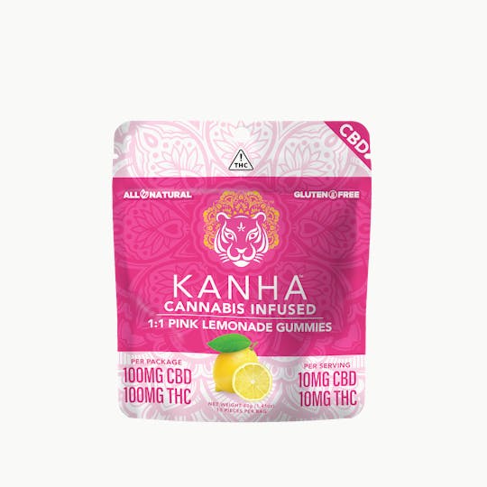 KANHA - KANHA | 1:1 CBD:THC | Pink Lemonade | 100mg CBD/100mg THC | 10-pack - 1