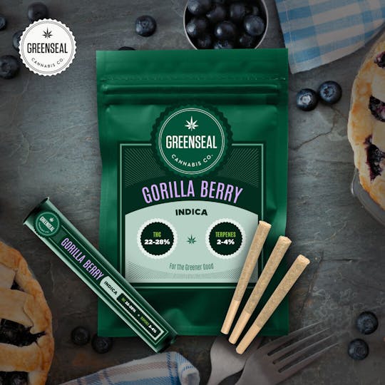 GreenSeal Cannabis Co - Gorilla Berry - 3x0.5G Pre-Roll - Manitoba - 1