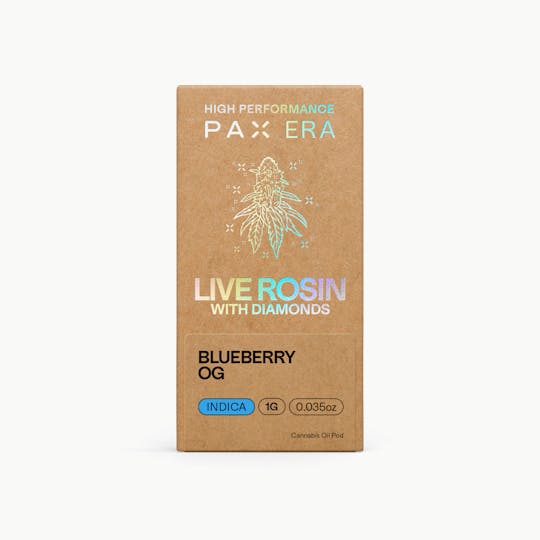 PAX - Live Rosin with Diamonds - Blueberry OG 1g - 1