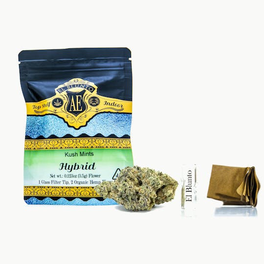 El Blunto by Albert Einstone's - El Blunto Flower Pouch w/RYOB kit - Kush Mints - 3.5G BIGS - 1