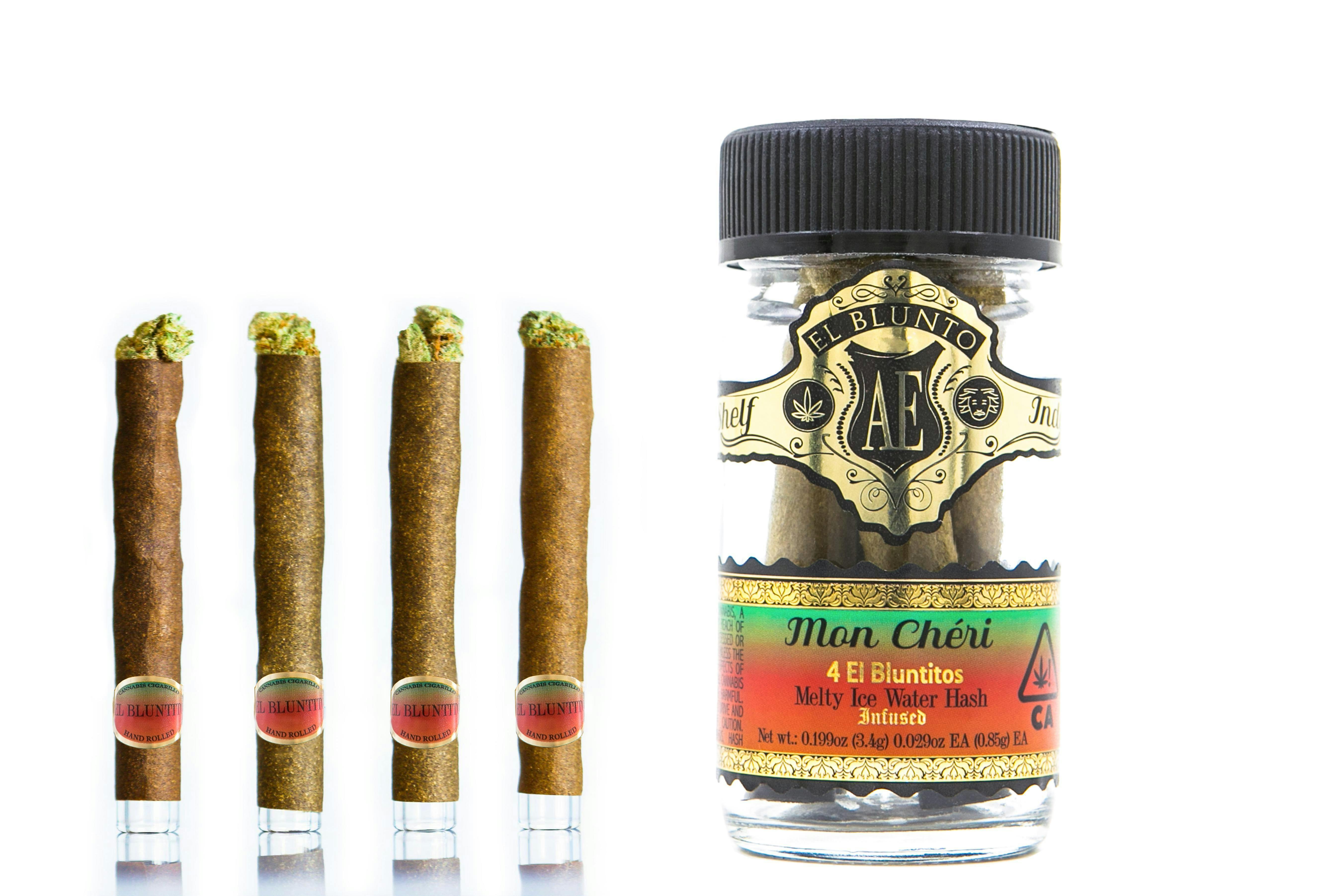 El Blunto by Albert Einstone's - El Bluntito 4-Pack - Mon Cheri - Hash Infused - 4 x .85G [Mini Blunt] - 1