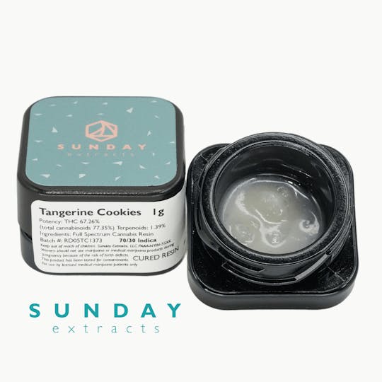 Sunday Extracts - 1g Concentrate Tangerine Cookies - 1