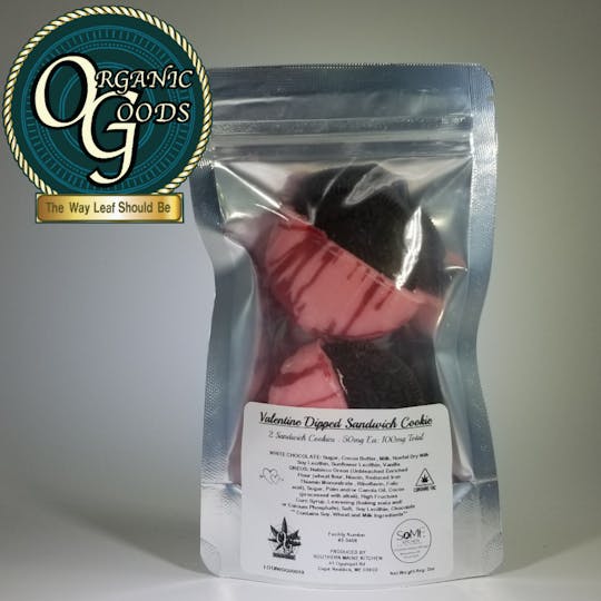 Organic Goods - Valentine Dipped Cookies 100mg - 1
