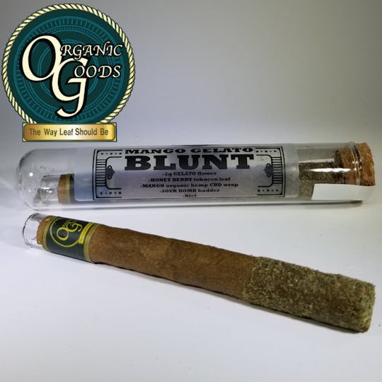 Organic Goods - Mango Gelato Blunt Dipped in Badder & Kief 2g - 1