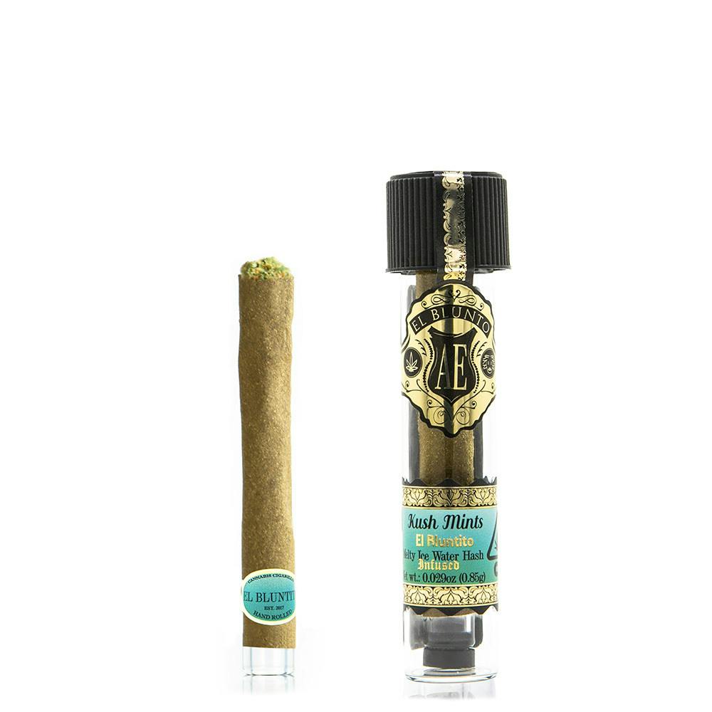 El Blunto by Albert Einstone's - El Bluntito - Kush Mints - Hash Infused - .85G Cigarillo [Mini Blunt] - 1