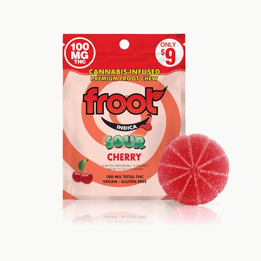 Froot - Froot Sour Cherry Gummy - 100mg Single Cut-to-dose - 1