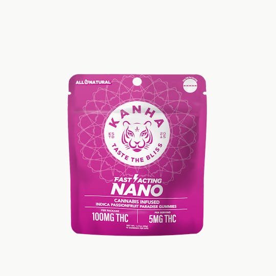 KANHA - KANHA | NANO | Passionfruit Paradise | Indica | 100mg THC | 10-pack - 1