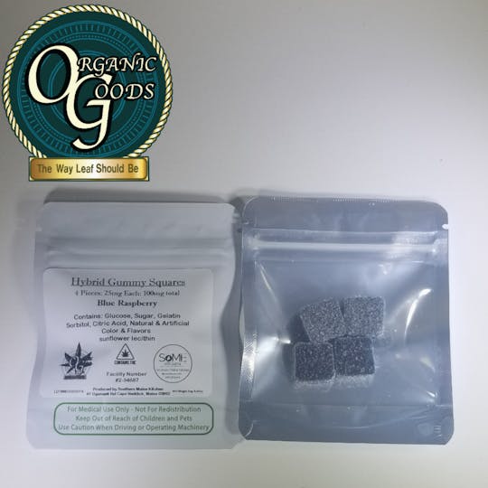 Organic Goods - 100mg Hybrid Blue Raspberry Gummies - 1