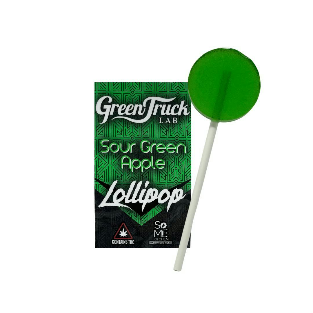 Green Truck - Premium Cannabis Lollipop - *Sugar Free* Sour Green Apple (25 MG) - 1