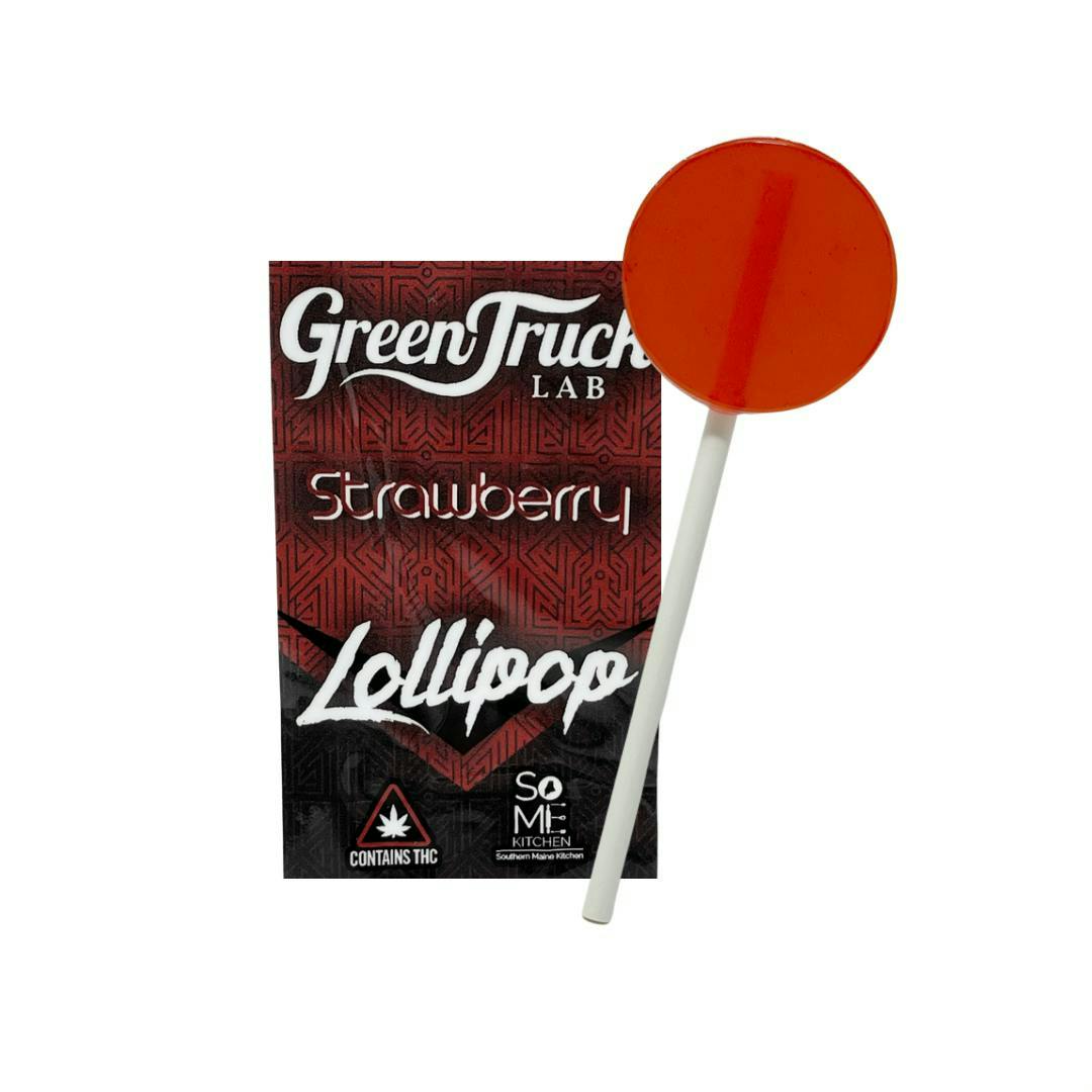 Green Truck - Premium Cannabis Lollipop - *Sugar Free* Strawberry (25 MG) - 1