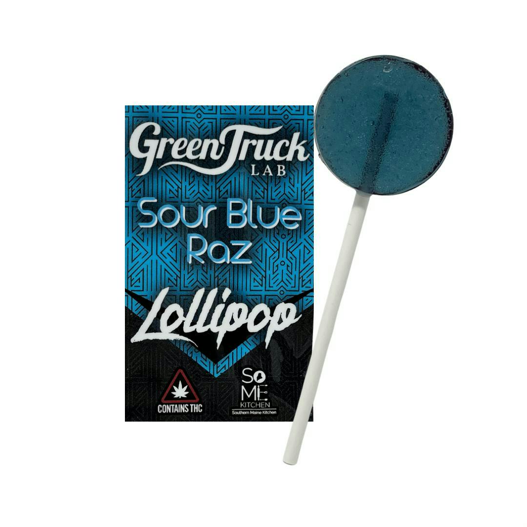 Green Truck - Premium Cannabis Lollipop - *Sugar Free* Sour Blue Raz (25 MG) - 1
