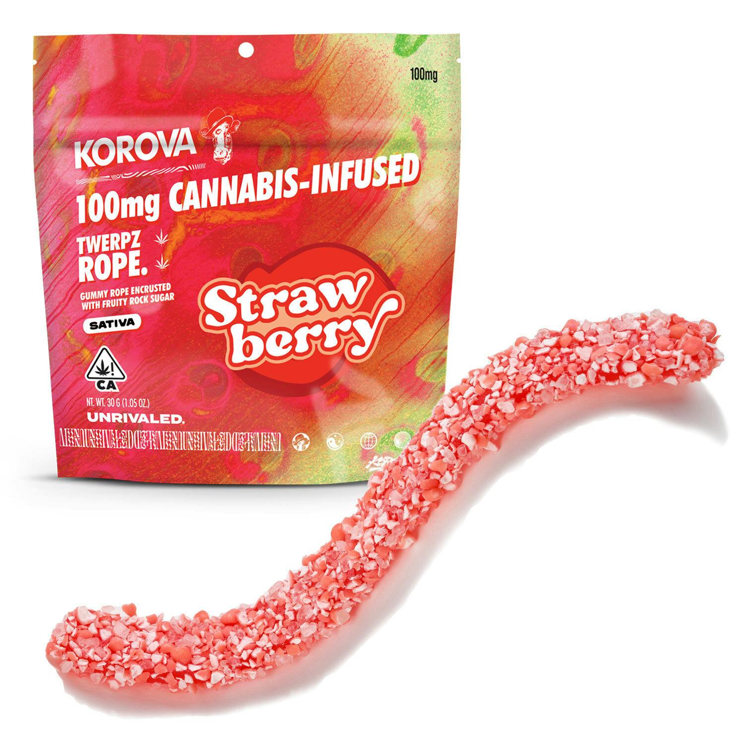Korova - Korova | Strawberry Twerpz Rope | Edibles | 100mg | 10pk - 1