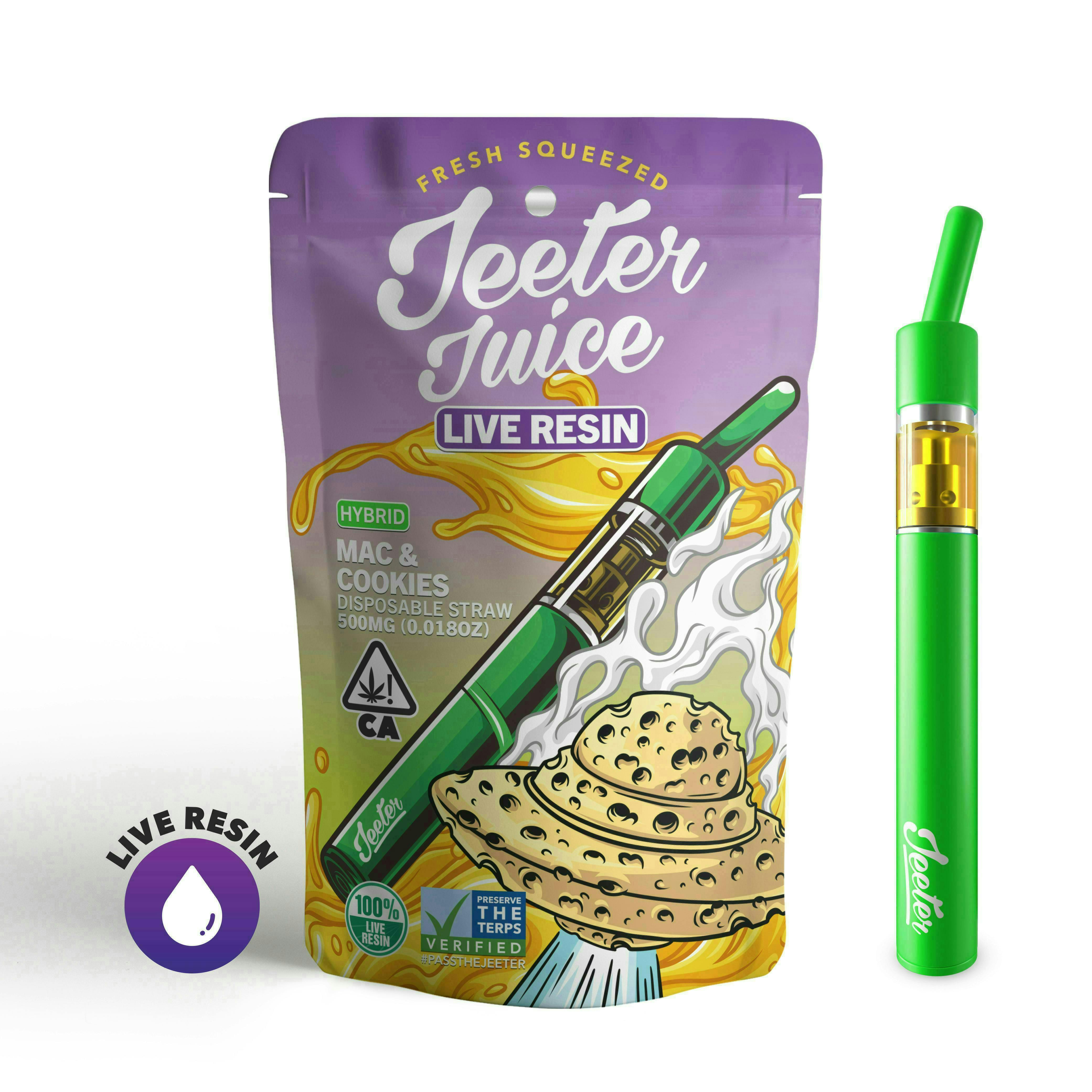 Jeeter - Jeeter | Mac N Cookies | Live Resin Straw Disposable | 0.5g - 1