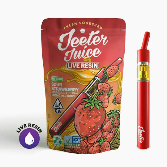 Jeeter - Jeeter | Sour Strawberry | Live Resin Straw Disposable | 0.5g - 1