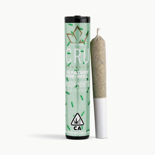 CRU Cannabis - Kush Mints (1G Fatboy Pre-Roll) - 1