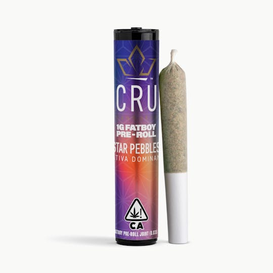 CRU Cannabis - Star Pebbles (1G Fatboy Pre-Roll) - 1