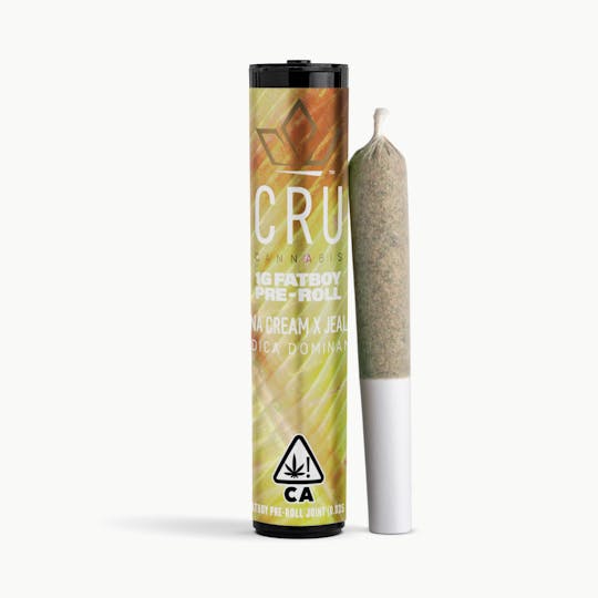 CRU Cannabis - Banana Cream x Jealousy (1G Fatboy Pre-Roll) - 1